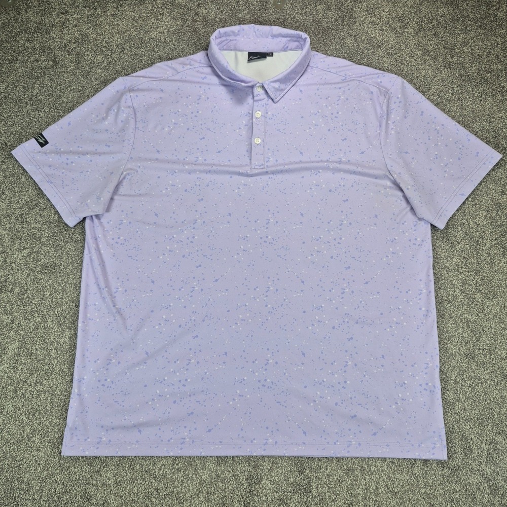Sunday Swagger Polo Shirt Mens 2XL Purple Rain Splatter Performance Golf
